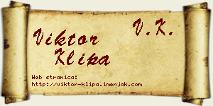 Viktor Klipa vizit kartica